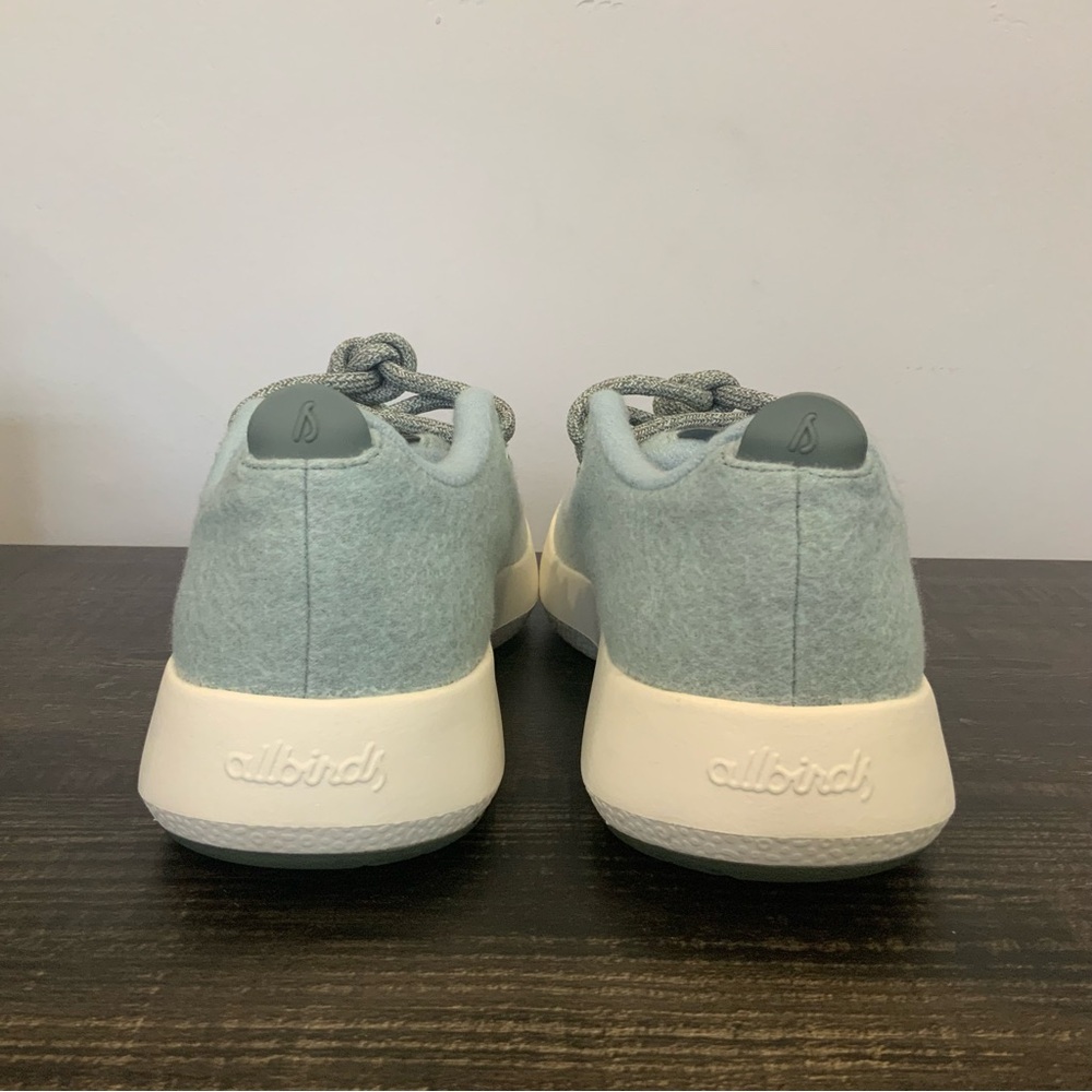 Allbirds Womens Wool Runner Mizzle Lichen (White Sole) Running Shoes Size 7 - Picture 8 of 11